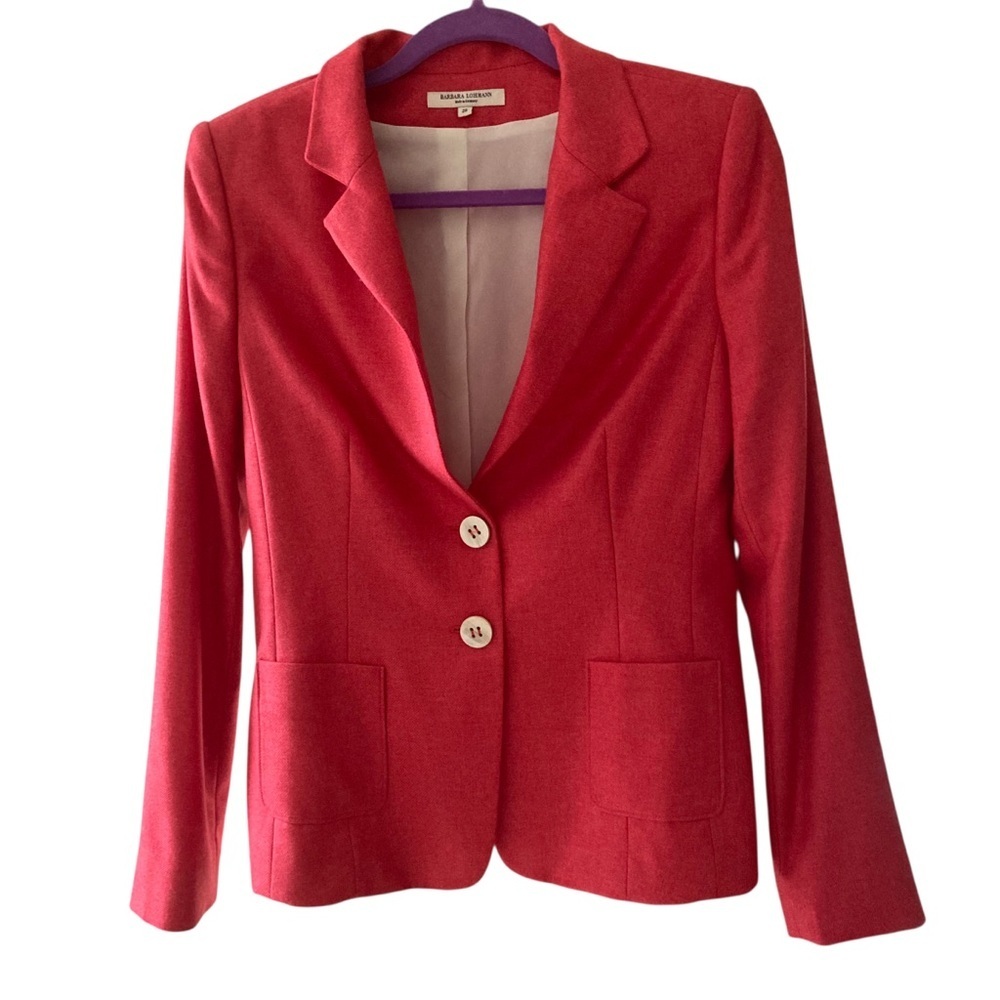 Barbara Lohmann Cashmere Silk Blazer Red Germany EU 38 Luxury Jacket